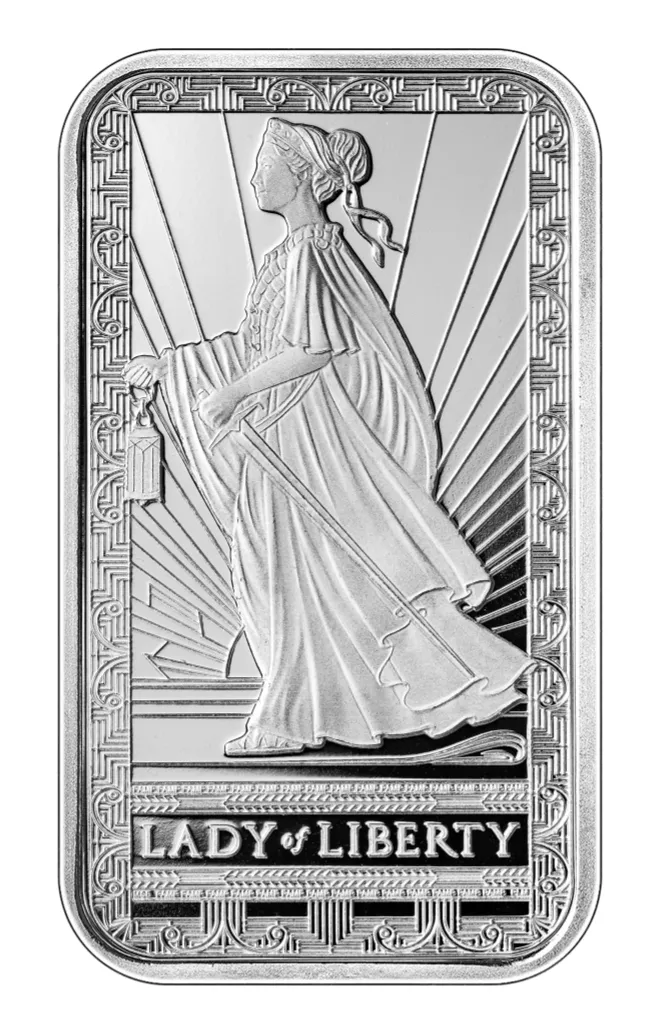PAMP Lady of Liberty 1oz Silver Bar