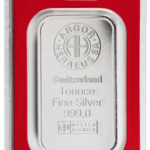 Argor Heraeus 1oz Silver Bar